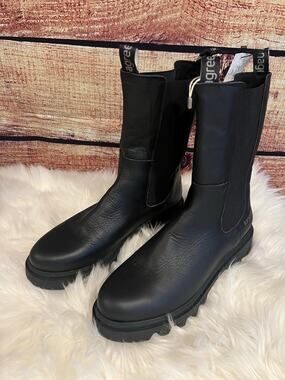 Kanna Footwear Chelsea Boots Black Leather Women's US 10.5 EU 41 NWT MSRP $257